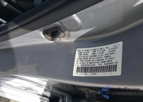 2017 Honda Accord Sport from USA, damaged, VIN 1HGCR2F58HA224464